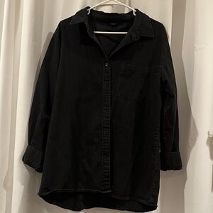 Cotton On Oversized Charcoal Button-Down Shirt